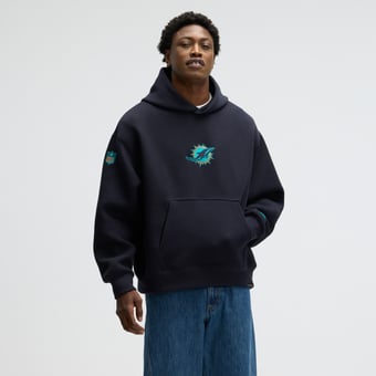 Men's Nike  Navy Miami Dolphins Rivalries Collection Oversized Tech Fleece Hoodie