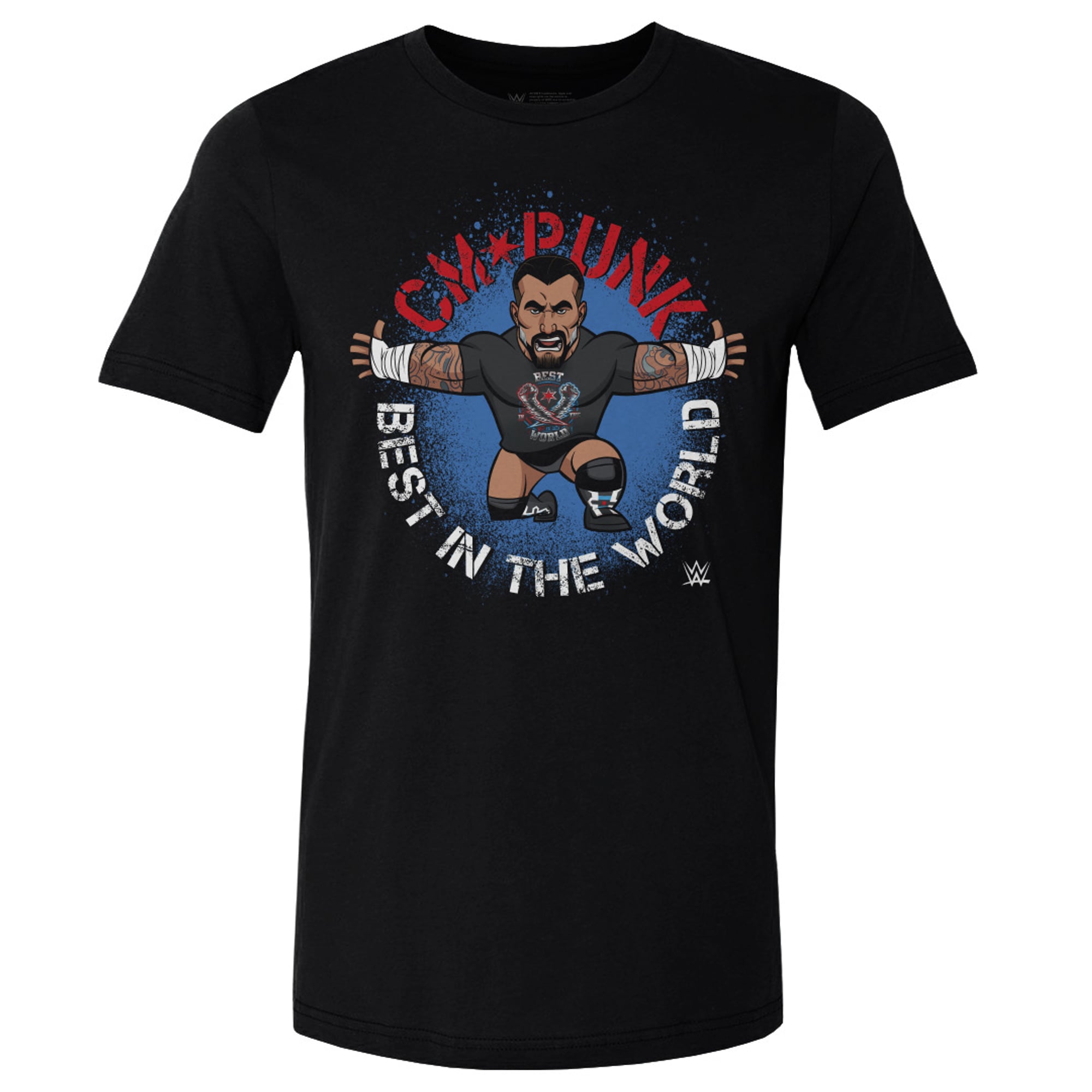 Men's 500 Level Black CM Punk Big Shots Pose T-Shirt