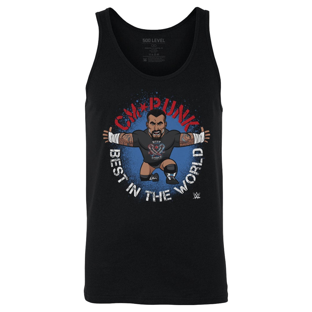 Men's 500 Level Black CM Punk Big Shots Pose Tank Top