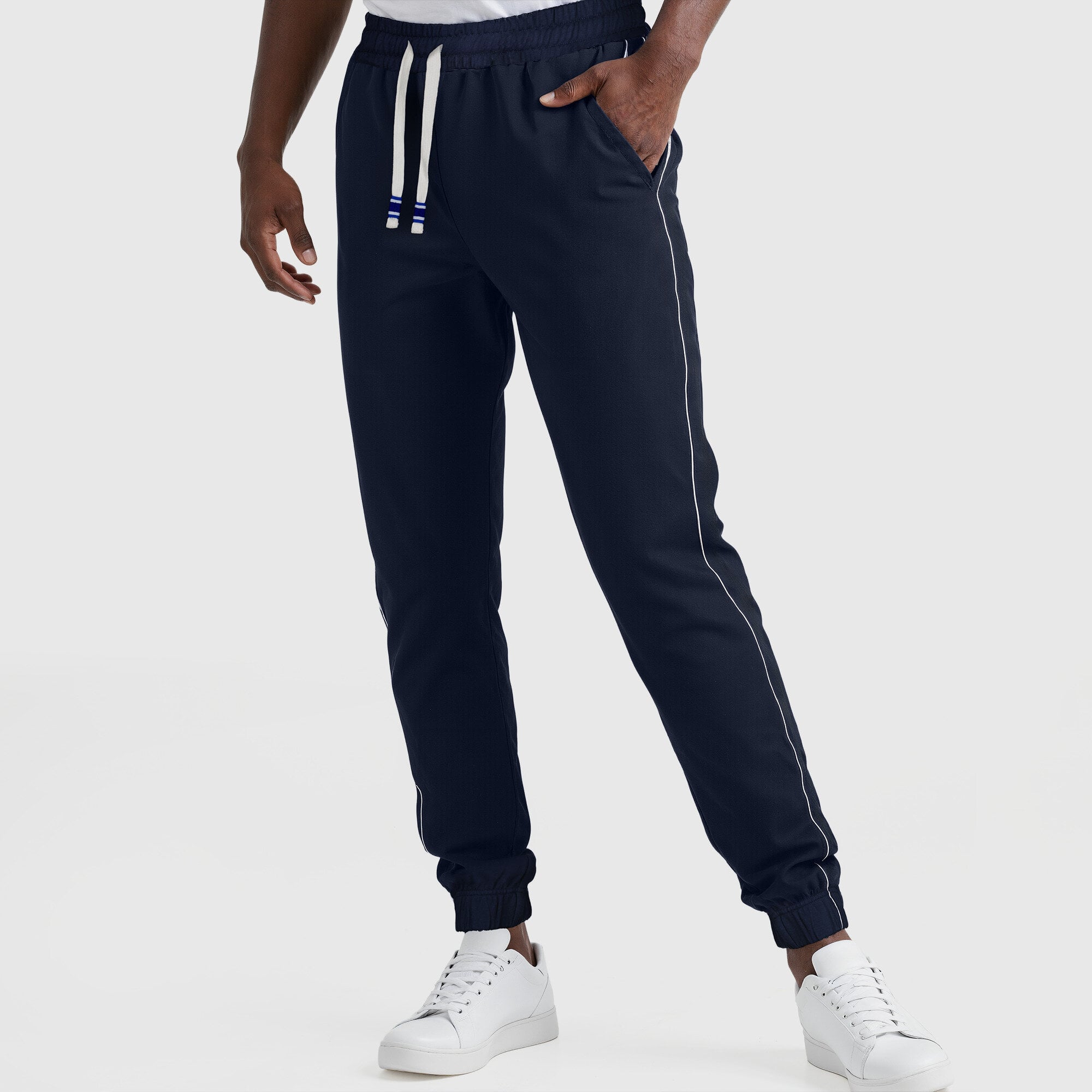 Pantalon de jogging passepoilé Chelsea Varsity - Bleu marine