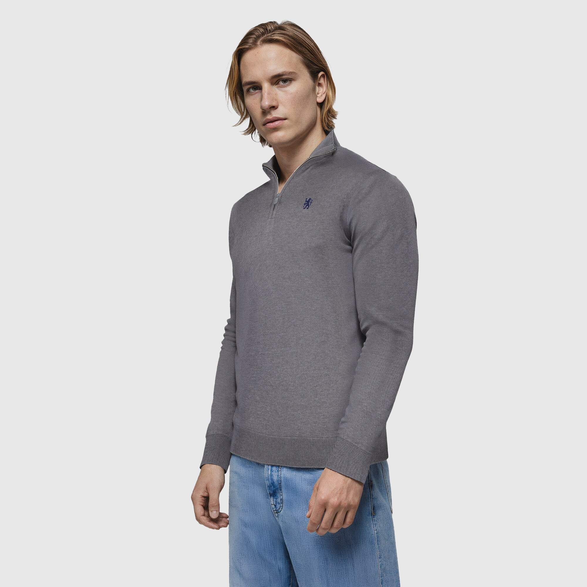 Pull Chelsea 1/4 Zip - Gris - Homme