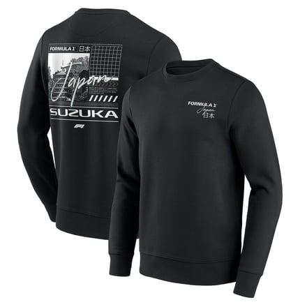 Formula 1 Japan Collage Graphic Crew Sweatshirt - Black
