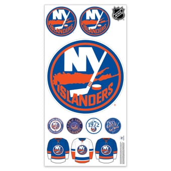 New York Islanders Repositionable Team Logo Wall Decal Set