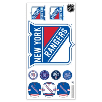 New York Rangers Repositionable Team Logo Wall Decal Set