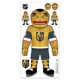 Vegas Golden Knights Mascot Repositionable Wall Decal Set