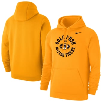 Men's Nike Gold Missouri Tigers 2025 Gold Rush Club Fleece Hoodie