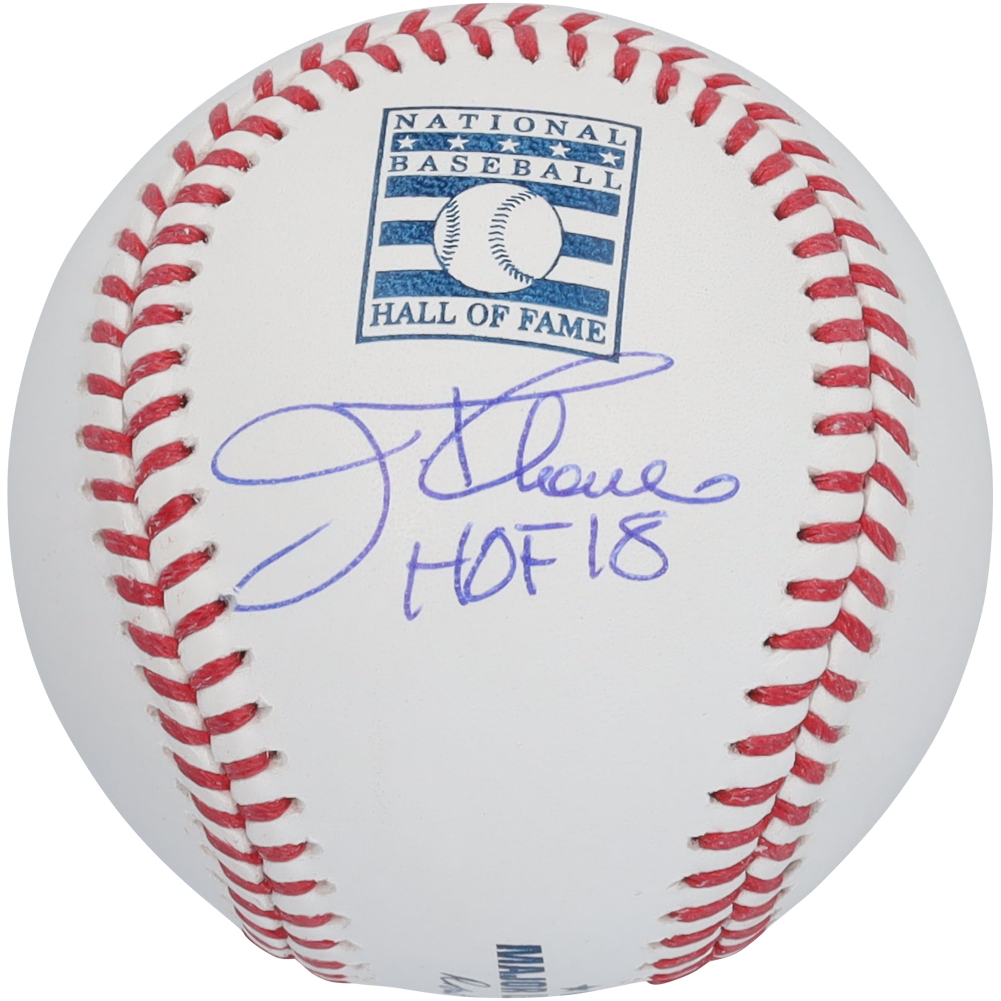Jim Thome Cleveland Indians Autographed Hall of Fame Logo Baseball with "HOF 18" Inscription