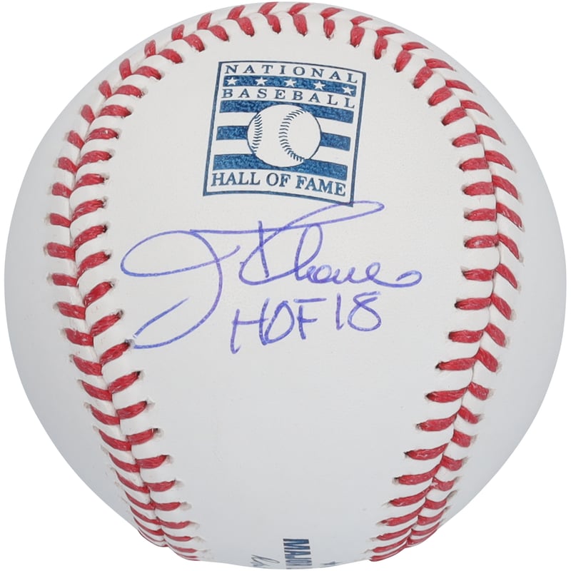Jim Thome Cleveland Indians Autographed Hall of Fame Logo Baseball with "HOF 18" Inscription