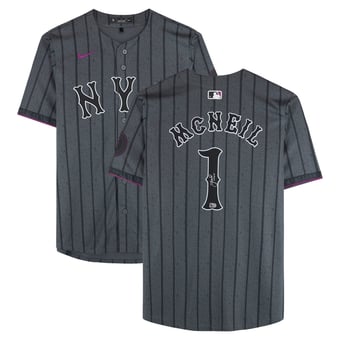 "Jeff McNeil New York Mets Autographed Nike 2024 City Connect Limited Jersey with ""LFGM!"" Inscription"