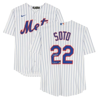 "Juan Soto New York Mets Autographed White Nike Replica Jersey with ""LGM"" Inscription"