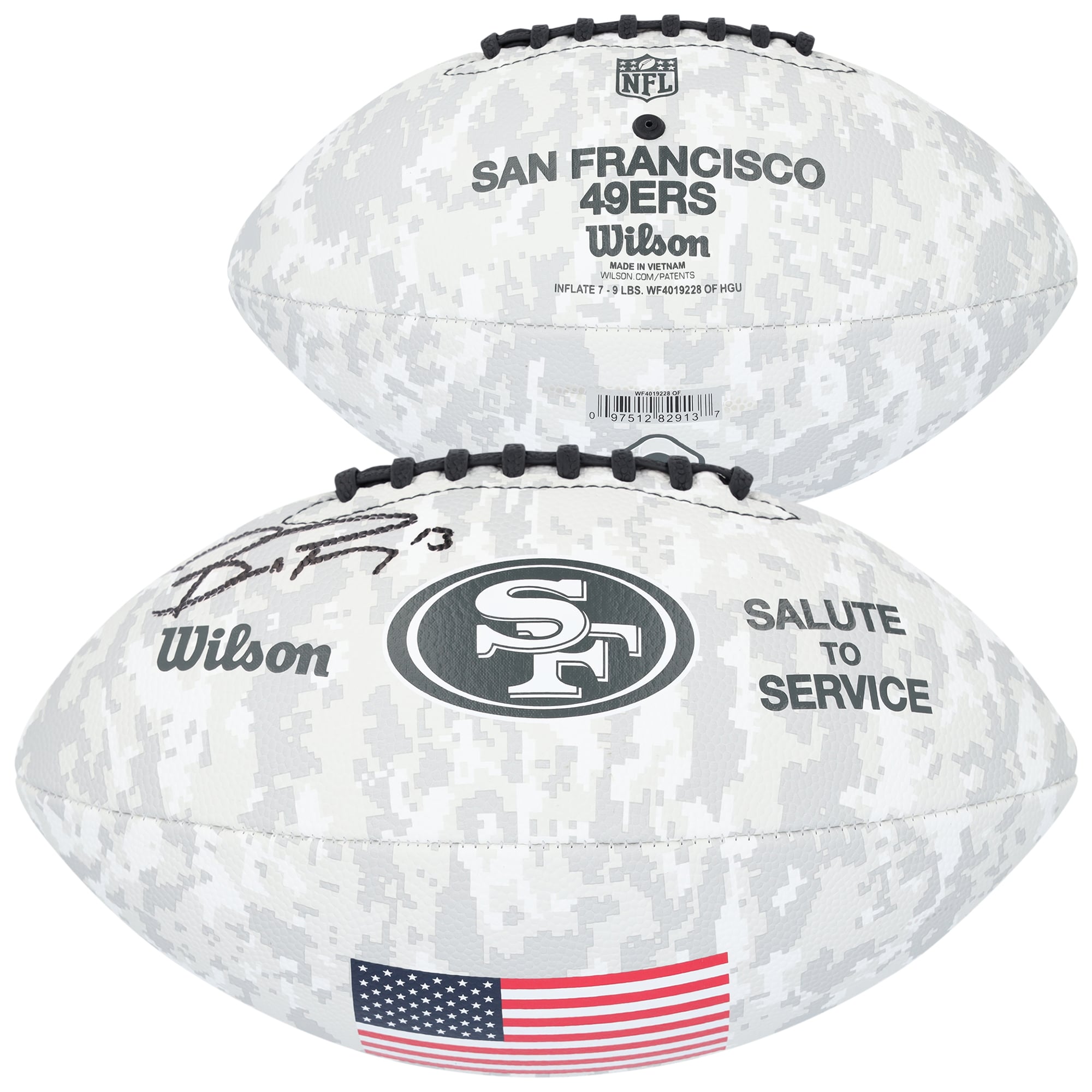 Brock Purdy San Francisco 49ers Autographed Wilson 2024 Salute To Service Football