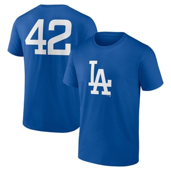 Men's Royal Los Angeles Dodgers Jackie Robinson Day Name & Number T-Shirt