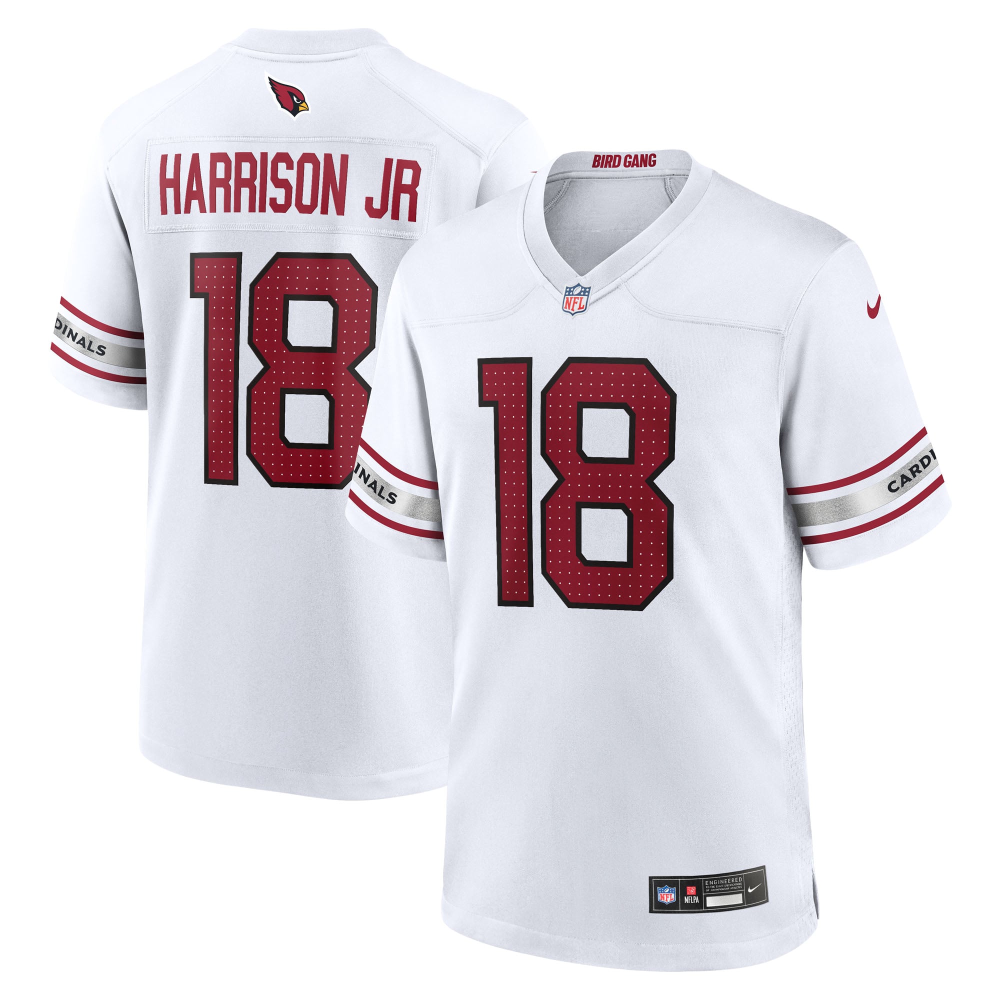 Camiseta Nike Game de la 2ª equipación del Arizona Cardinals - Blanco - Marvin Harrison Jr. - Hombre