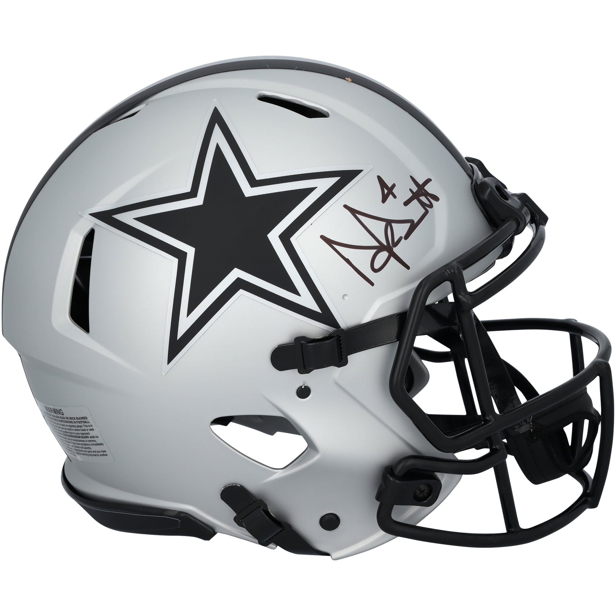 Dak Prescott Dallas Cowboys Autographed Riddell Rave Speed Authentic Helmet