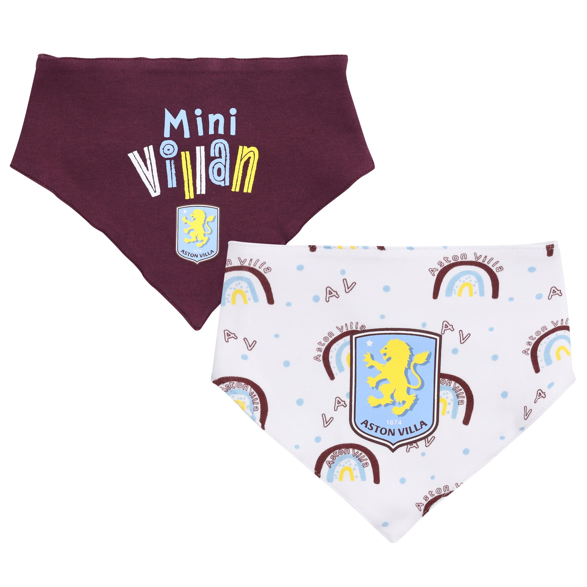 Lot de 2 dribbleurs Aston Villa - Bordeaux/Blanc - Bébé