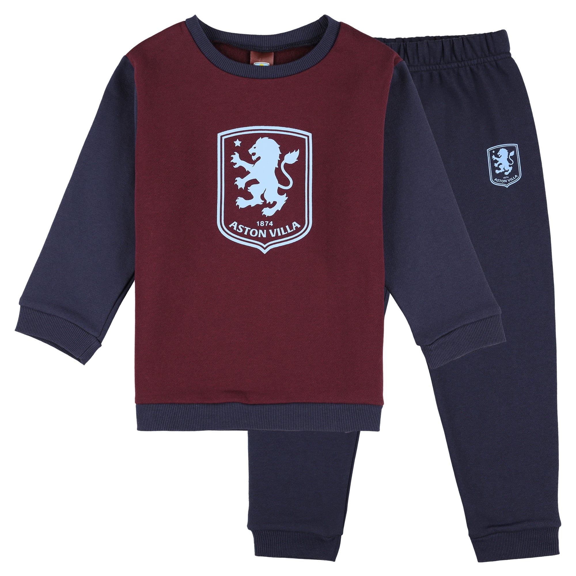 Ensemble sweat-shirt et jogging Aston Villa - Bleu marine/Bordeaux - Bébé