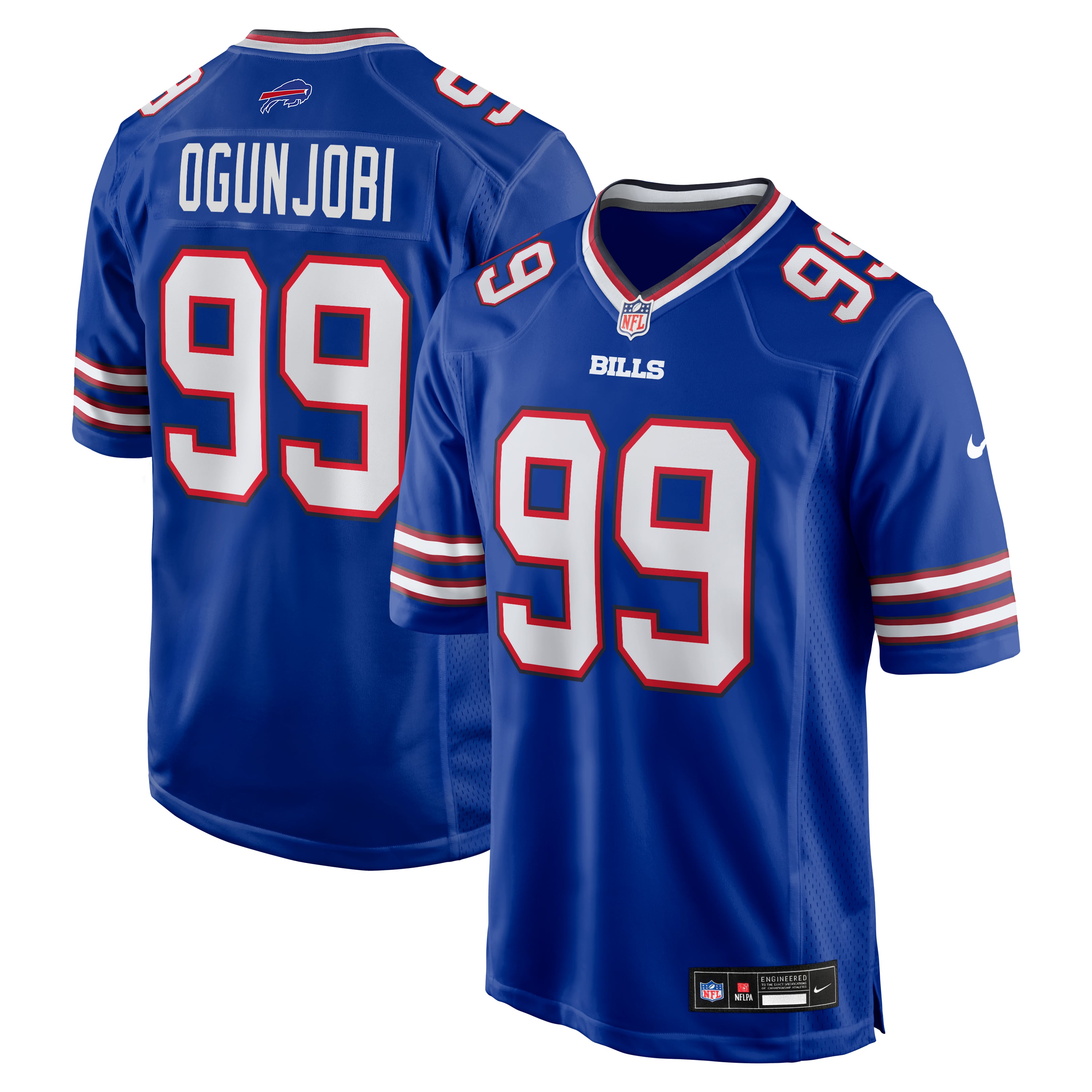 Men's Nike Larry Ogunjobi  Royal Buffalo Bills Team Game Jersey