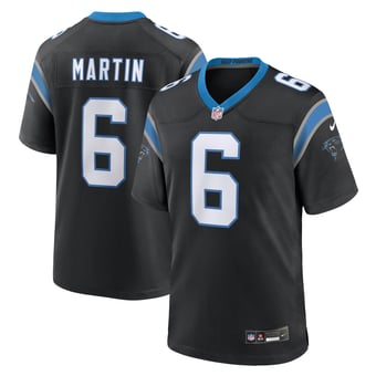 Men's Nike Sam Martin Black Carolina Panthers Team Game Jersey