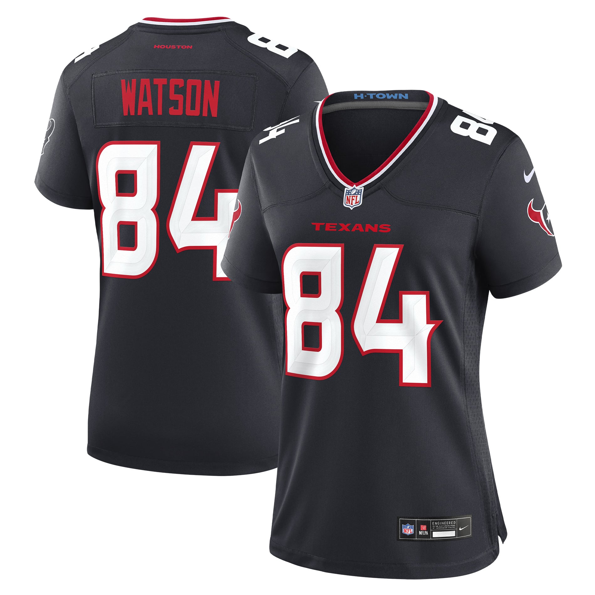Women's Nike Justin Watson Navy Houston Texans Team Game Jersey