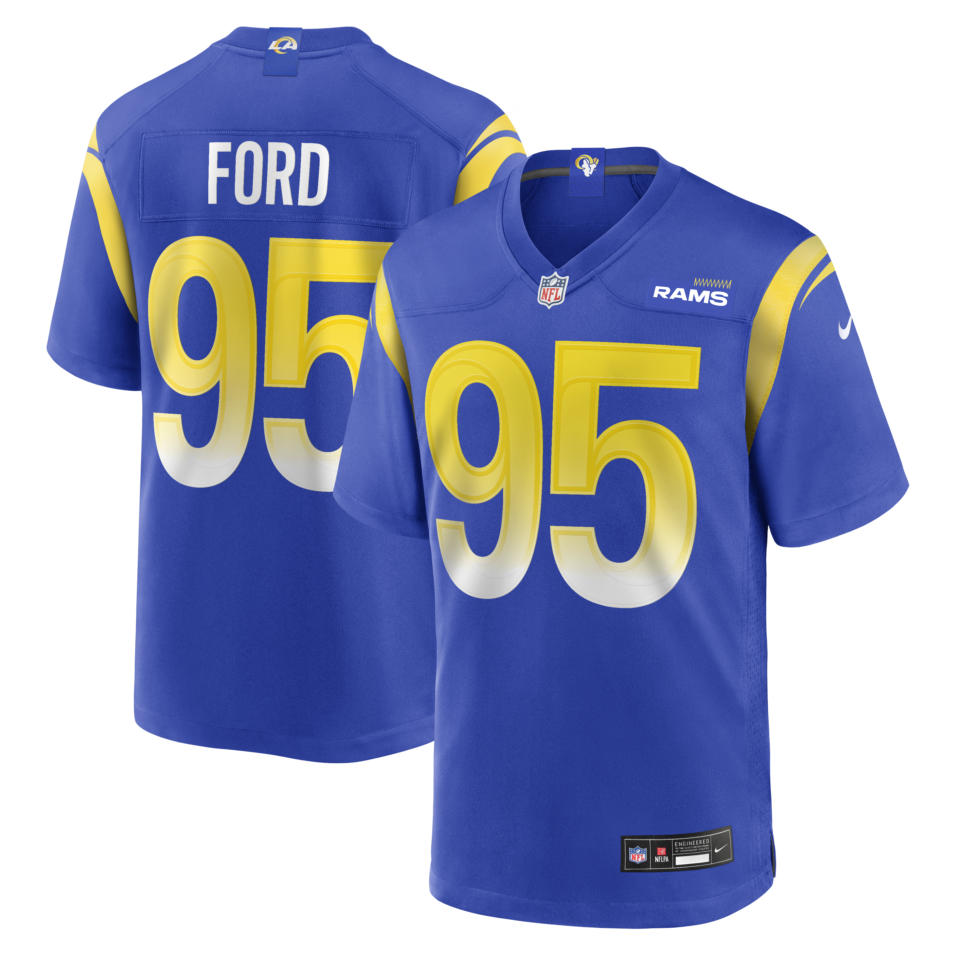 Men's Nike Poona Ford Royal Los Angeles Rams Team Game Jersey