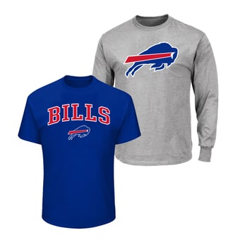 Men's Fanatics  Royal/Heather Gray Buffalo Bills Big & Tall 2-Pack T-Shirt Set
