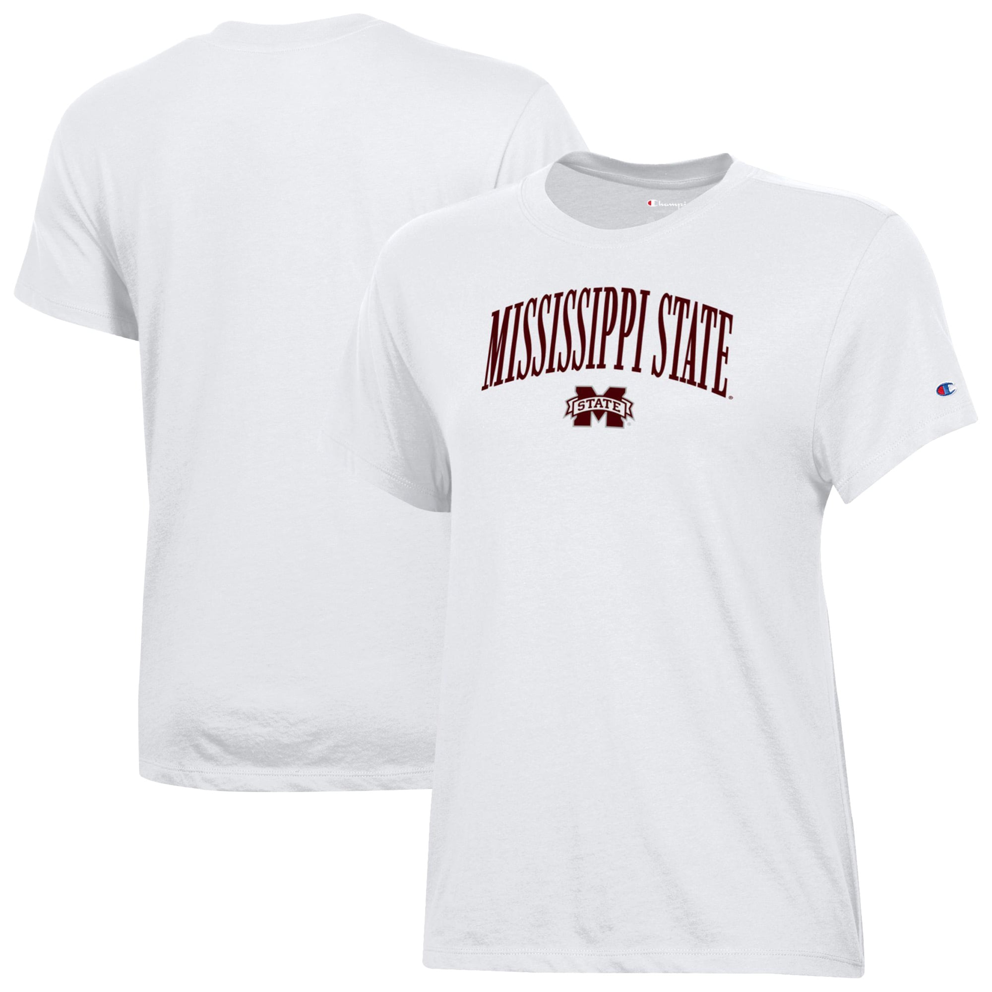 Women's Champion White Mississippi State Bulldogs Core T-Shirt