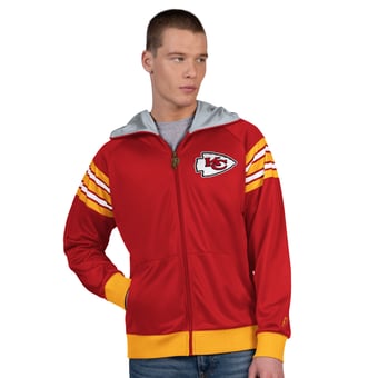 Men's Pro Player Red/Gold Kansas City Chiefs Helmet Full-Zip Hooded Track Jacket