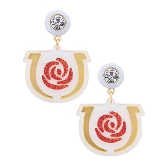CANVAS Style Kentucky Derby Resin Logo Earrings
