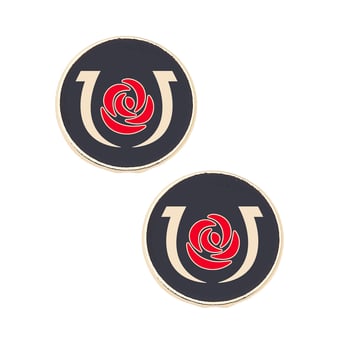 CANVAS Style  Kentucky Derby Logo Disc Stud Earrings