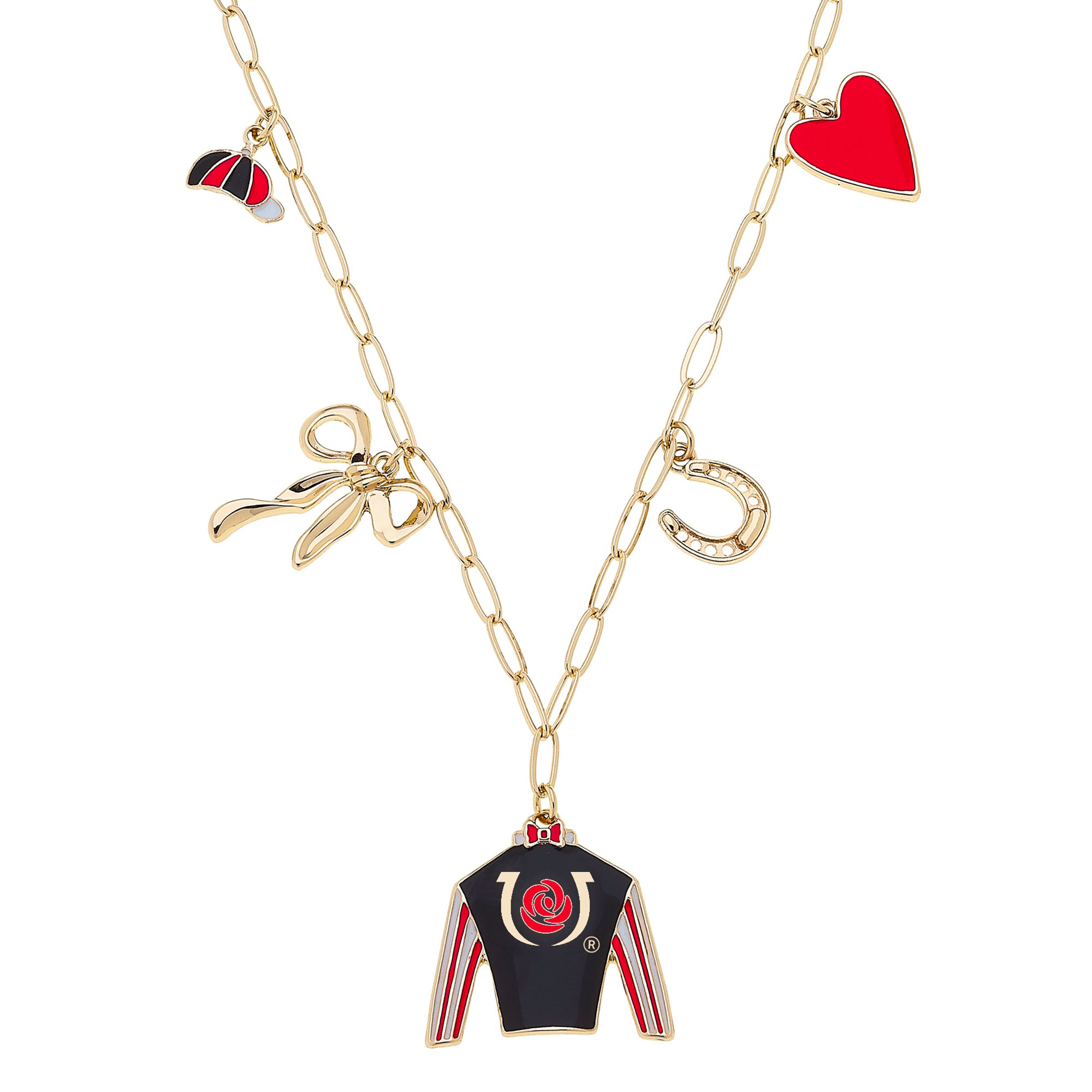 CANVAS Style  Kentucky Derby Paperclip Charm Collector Necklace