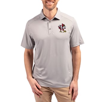 Men's Cutter & Buck  Gray Louisville Cardinals Forge Eco Stretch Recycled Polo