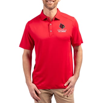 Men's Cutter & Buck  Red Louisville Cardinals Forge Alumni Eco Stretch Recycled Polo