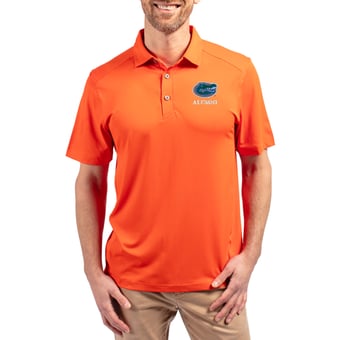 Men's Cutter & Buck  Orange Florida Gators Forge Alumni Eco Stretch Recycled Polo