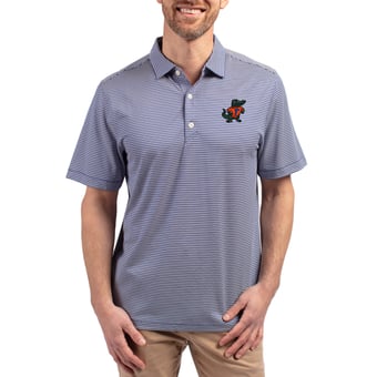 Men's Cutter & Buck Royal Florida Gators Forge Eco Double Stripe Stretch Recycled Polo