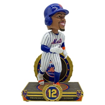 FOCO Francisco Lindor New York Mets 8" Exclusive Elite Icon Bobblehead