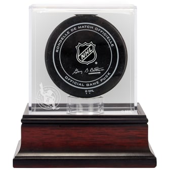 Alexander Ovechkin Washington Capitals Mahogany Hockey Puck 895th Goal Logo Display Case