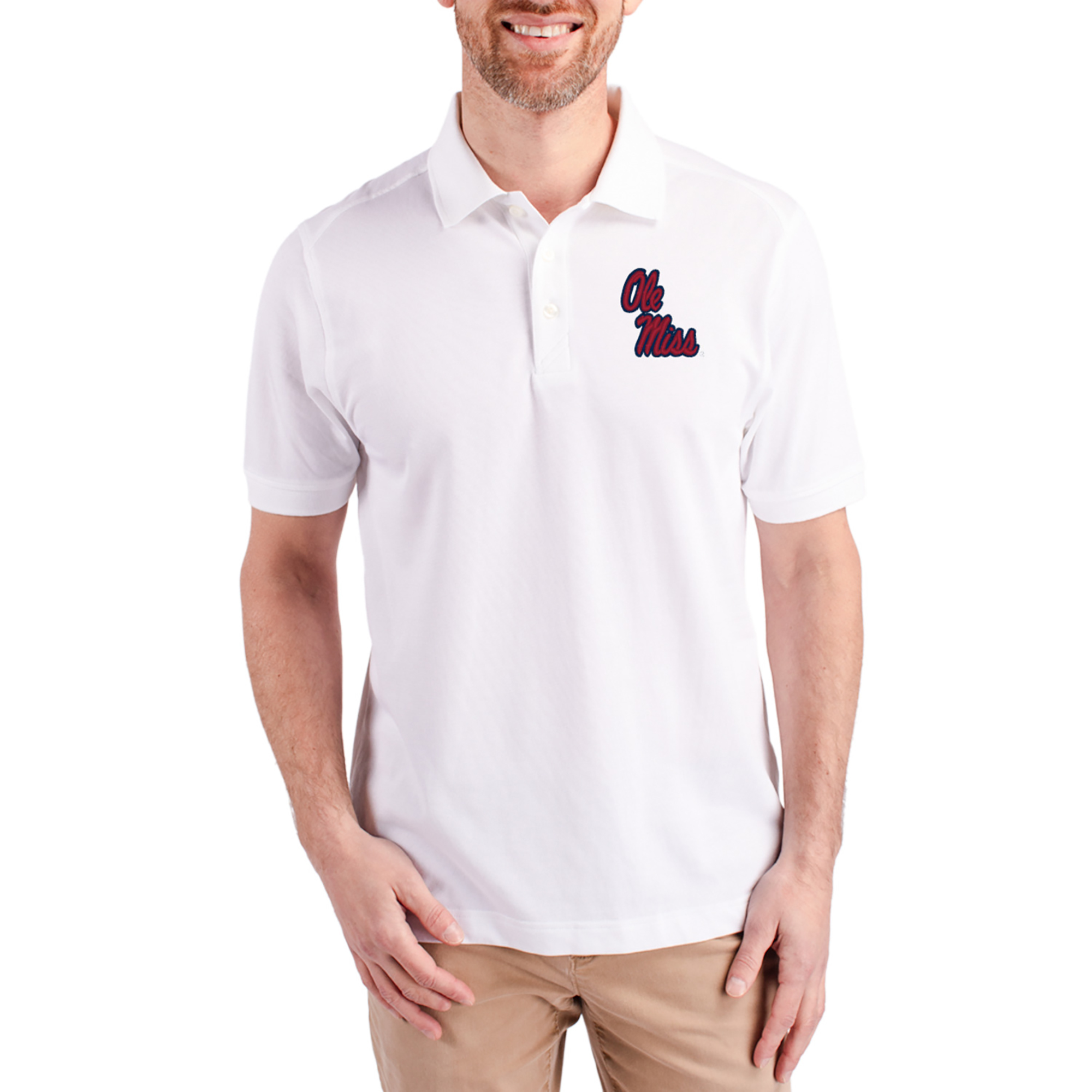 Men’s Cutter & Buck White Ole Miss Rebels Advantage Eco Pique Tri-Blend Polo Men’s Cutter & Buck White Ole Miss Rebels Advantage Eco Pique Tri-Blend Polo