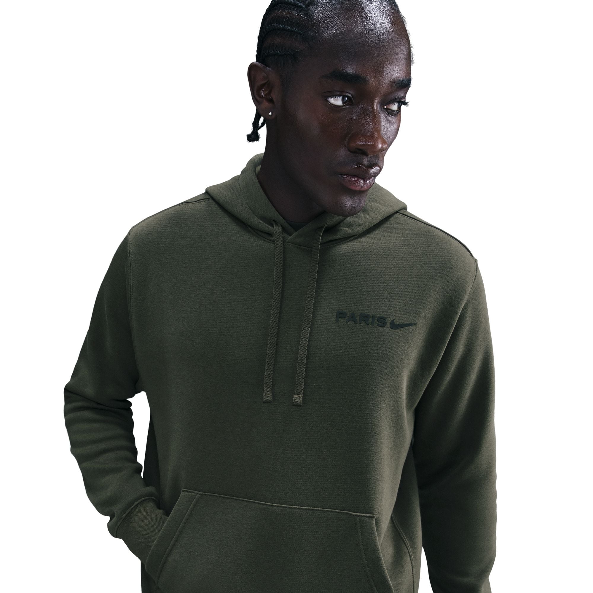 Nike Adult Paris Saint-Germain 2025-26 Club Khaki Pullover Hoodie, Men's, XL, Brown