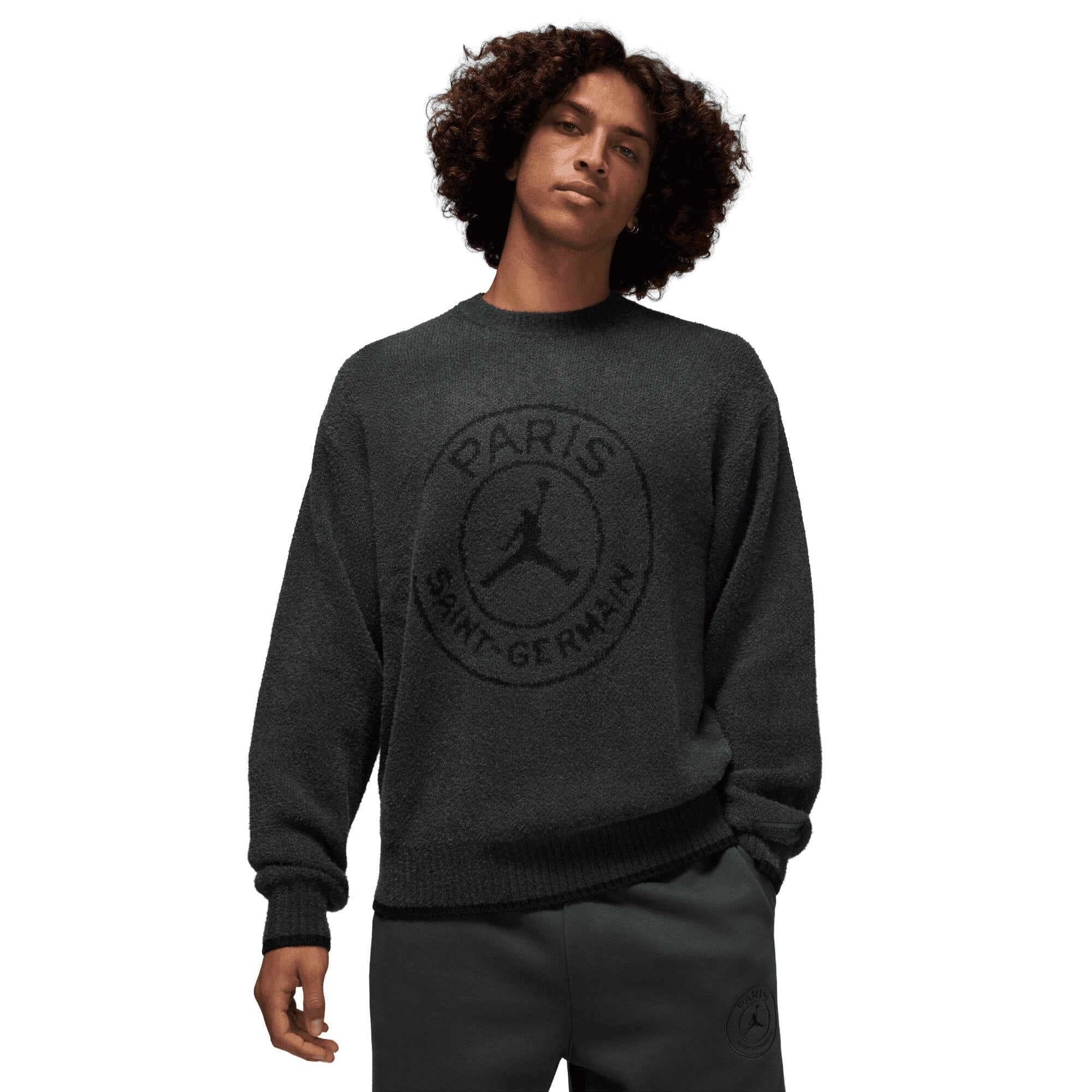 Nike Jordan x PSG Knitted Jumper - Grey/Black - 2025-2026 - M
