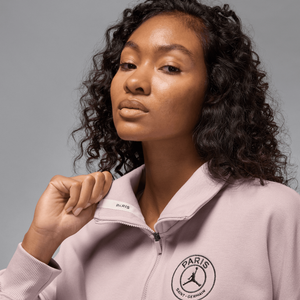 Haut à 1/2 zip PSG Jordan Fleece - Rose - Femme, vue 4
