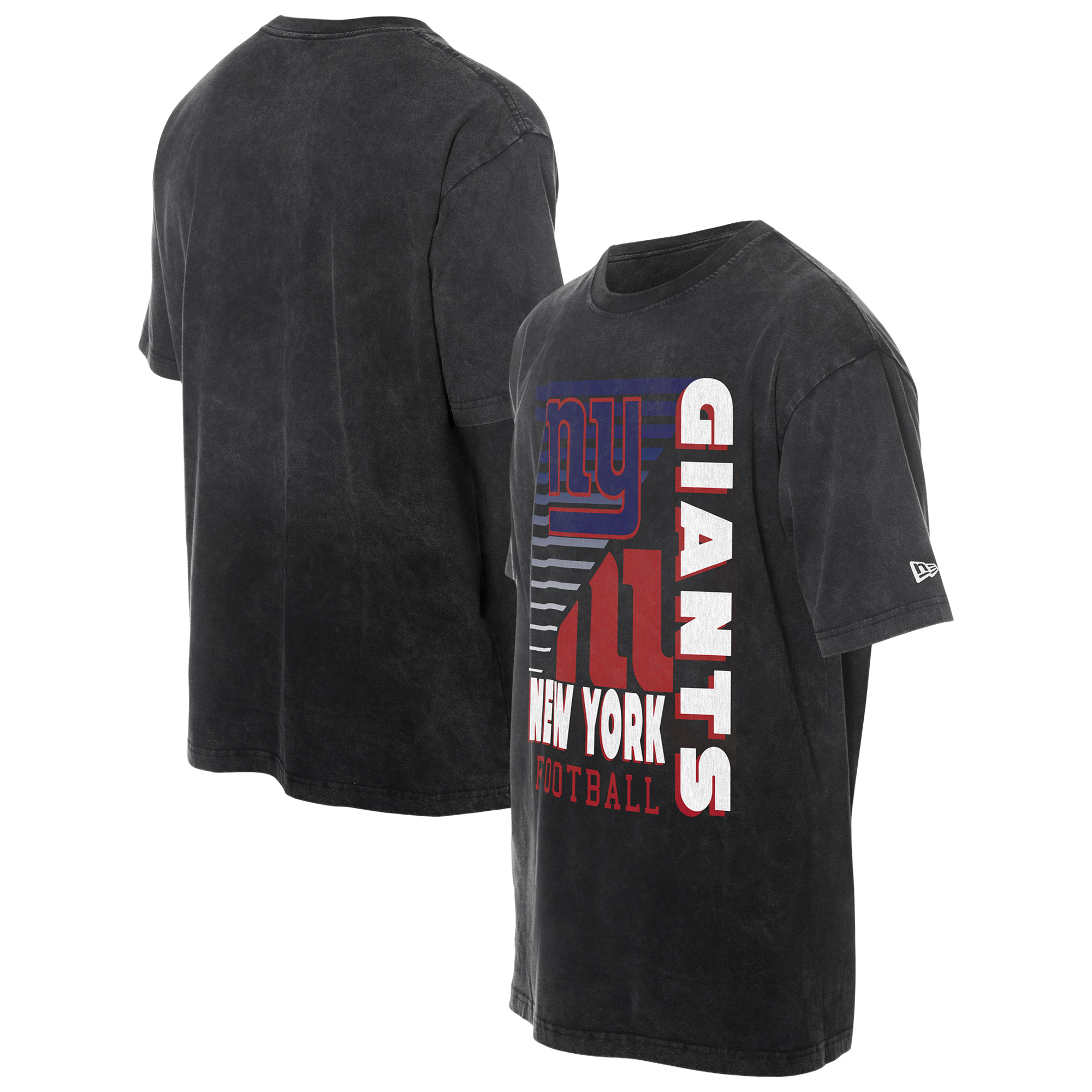 Men's New Era Black New York Giants Enzyme Washed Oversized T-Shirt