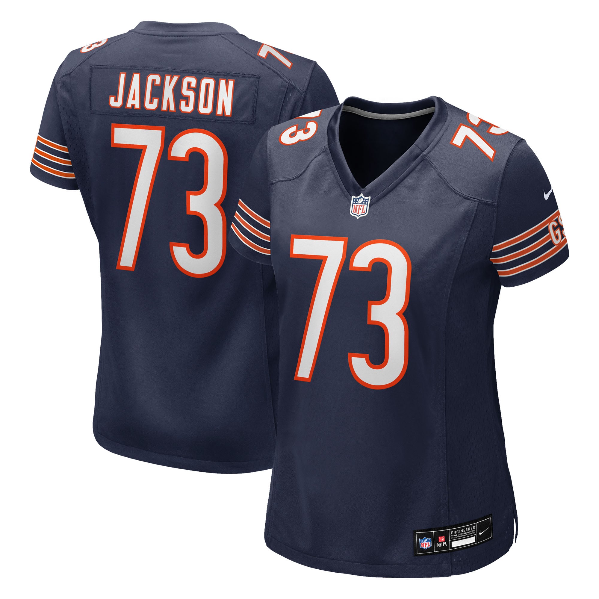 Women's Nike Jonah Jackson Navy Chicago Bears Team Game Jersey
