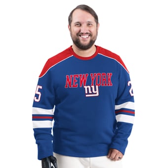 Men's G-III Sports by Carl Banks Royal New York Giants Adaptive Lord Stanley Crewneck Sweatshirt