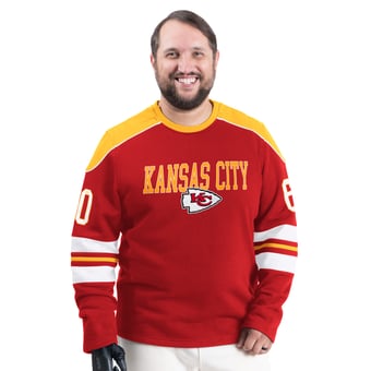 Men's G-III Sports by Carl Banks Red Kansas City Chiefs Adaptive Lord Stanley Crewneck Sweatshirt