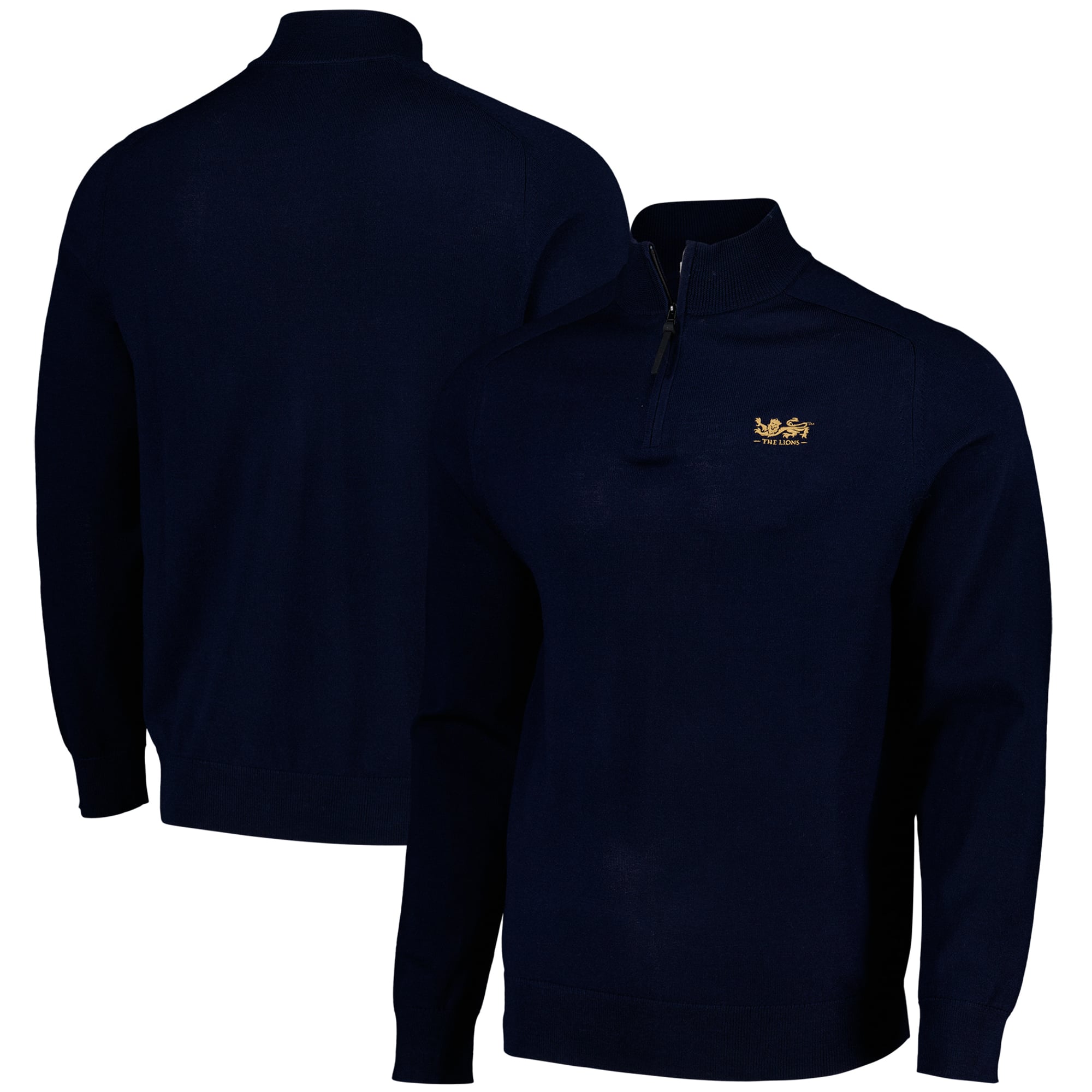 Jersey de merino de alto rendimiento con cuello de cremallera 1/4 de British & Irish Lions - Azul marino: retailer-supplied image