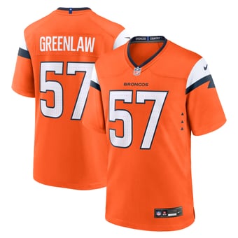 Denver Broncos Nike Home Game Jersey - Orange - Dre Greenlaw - Mens