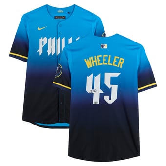 Zack Wheeler Philadelphia Phillies Autographed Light Blue City Connect Limited Jersey