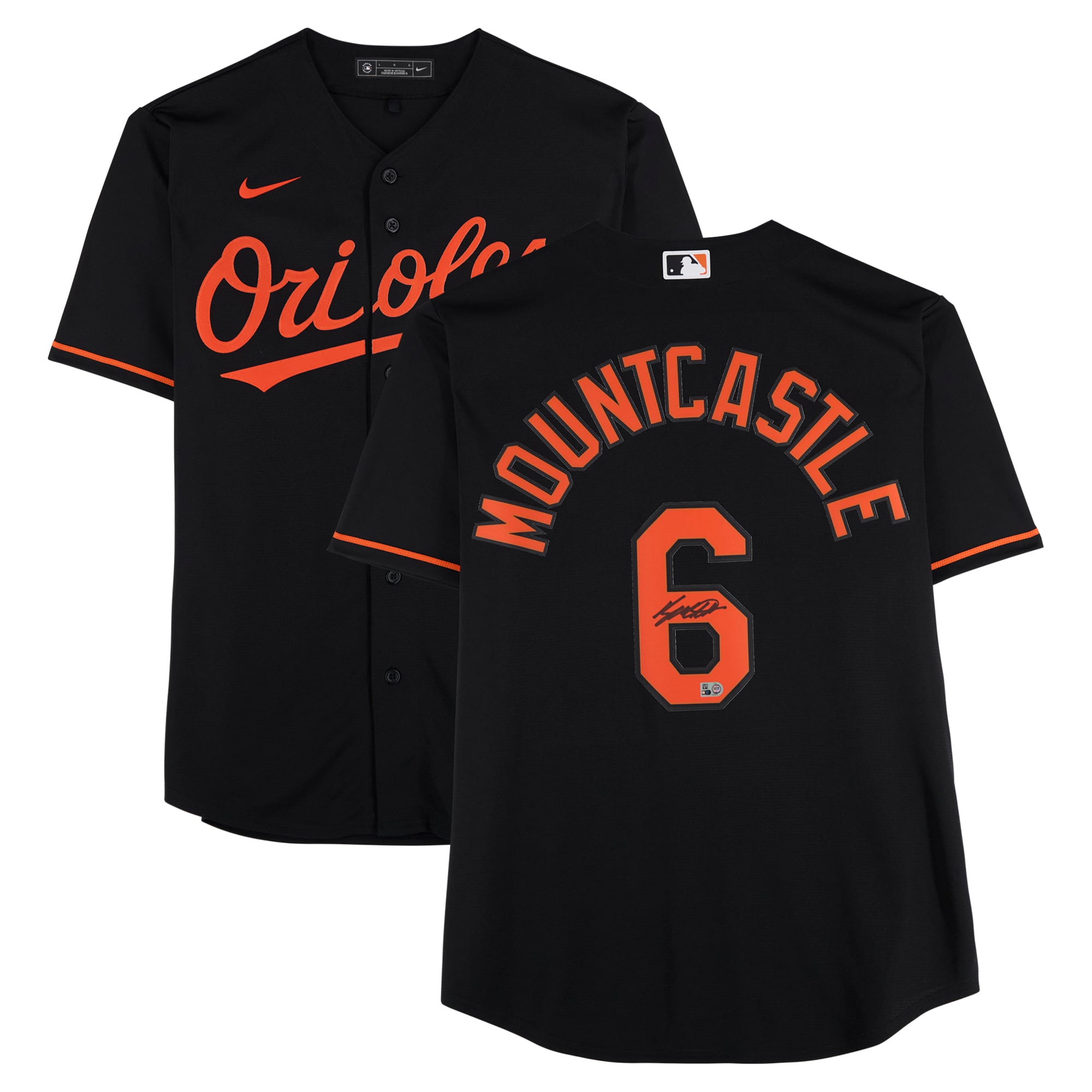 Ryan Mountcastle Baltimore Orioles Autographed Black Nike Replica Jersey