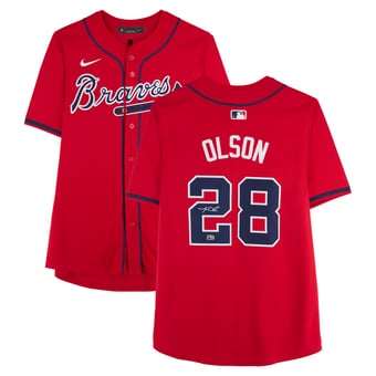 Matt Olson Atlanta Braves Autographed Red Nike Limited Jersey