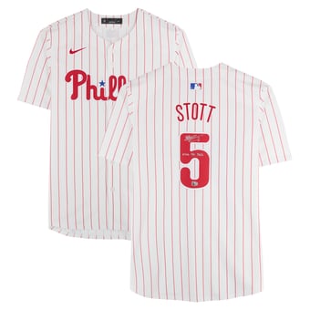 "Bryson Stott Philadelphia Phillies Autographed White Nike Limited Jersey ""Ring The Bell"" Inscription"